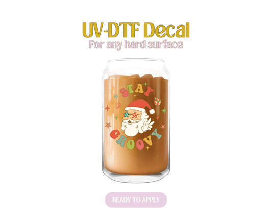 Stay Groovy Santa Xmas UV-DTF Decal