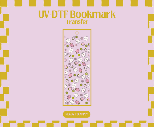 Strawberry Picnic UV-DTF Bookmark