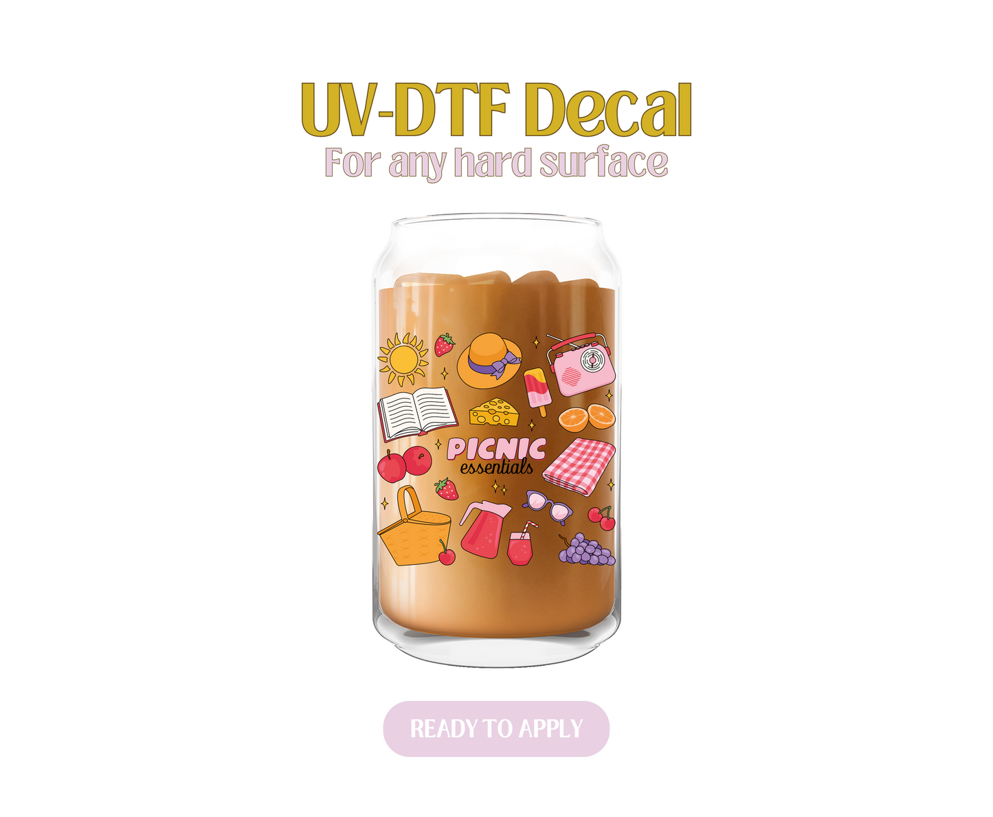 Summer Picnic Essentials UV-DTF Decal