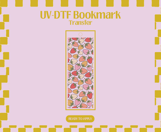 Summer Strawberries UV-DTF Bookmark