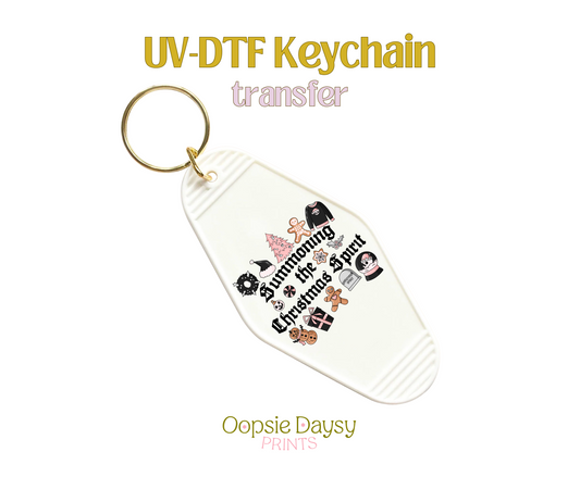 Summoning the Christmas Spirit UV-DTF Keychain