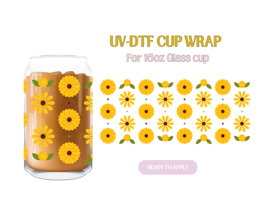 Sunflowers and Daisies UV-DTF Wrap