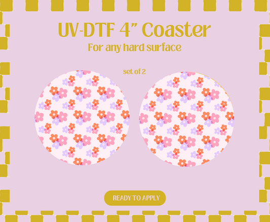 Sweet Florals UV-DTF 4" Coaster