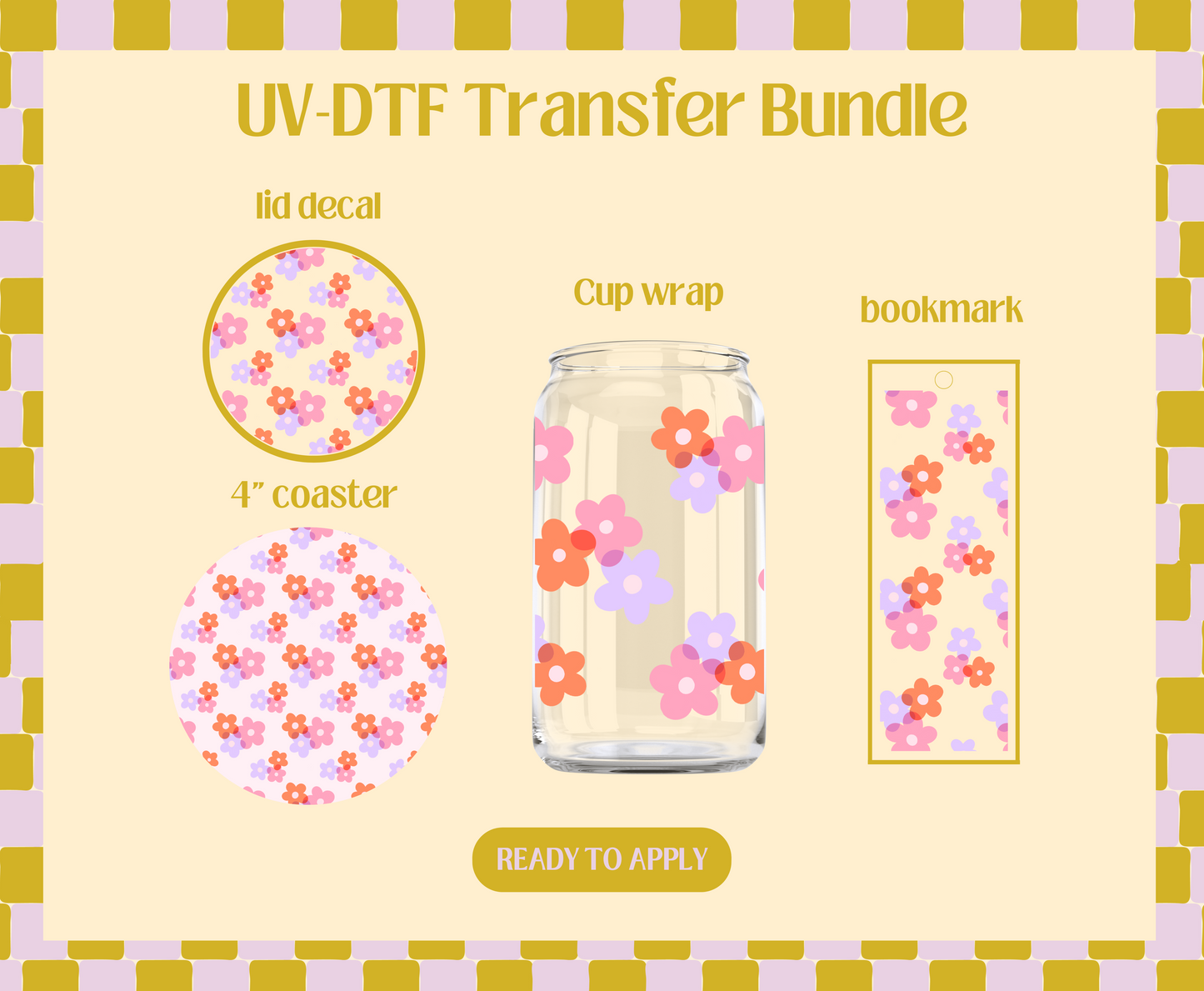 Sweet florals UV-DTF Transfer Bundle