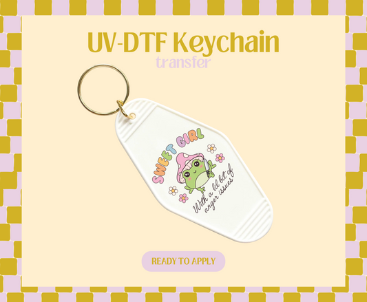 Sweet Girl UV-DTF Keychain