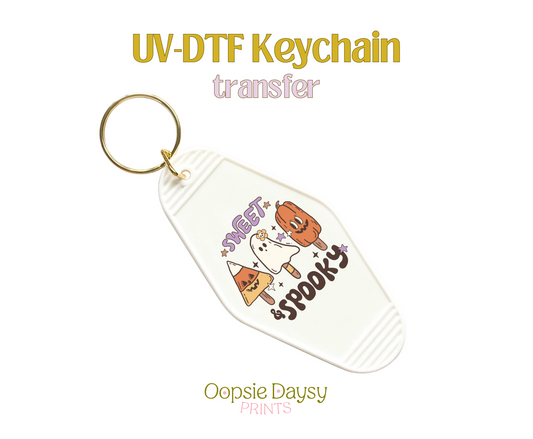 Sweet & Spooky Popsicles UV-DTF Keychain