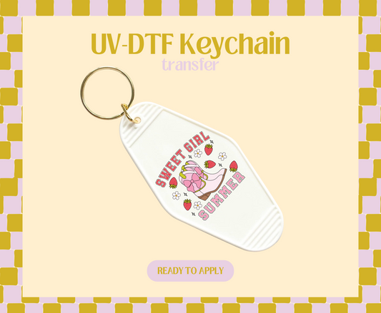 Sweet girl summer UV-DTF Keychain