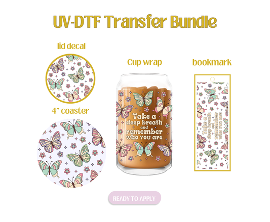 Take a Deep Breath Butterfly UV-DTF Transfer Bundle