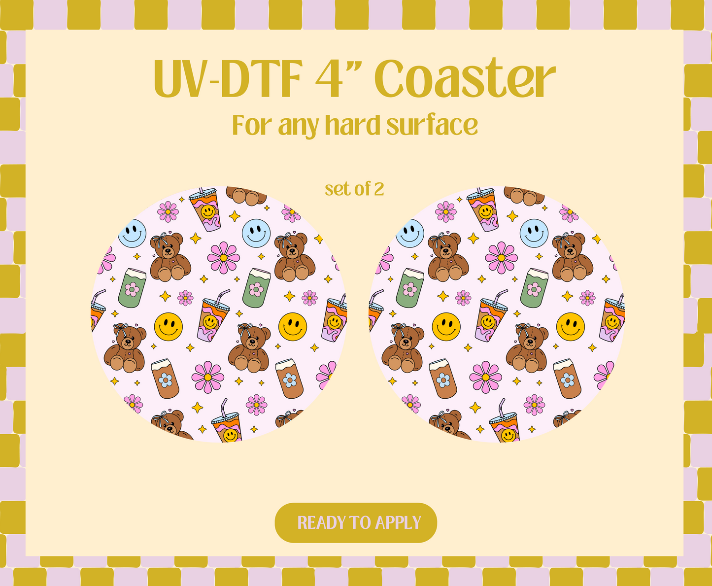 Take what u need UV-DTF 4" Coaster