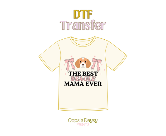 Tan Coquette Beagle Mama DTF Transfer