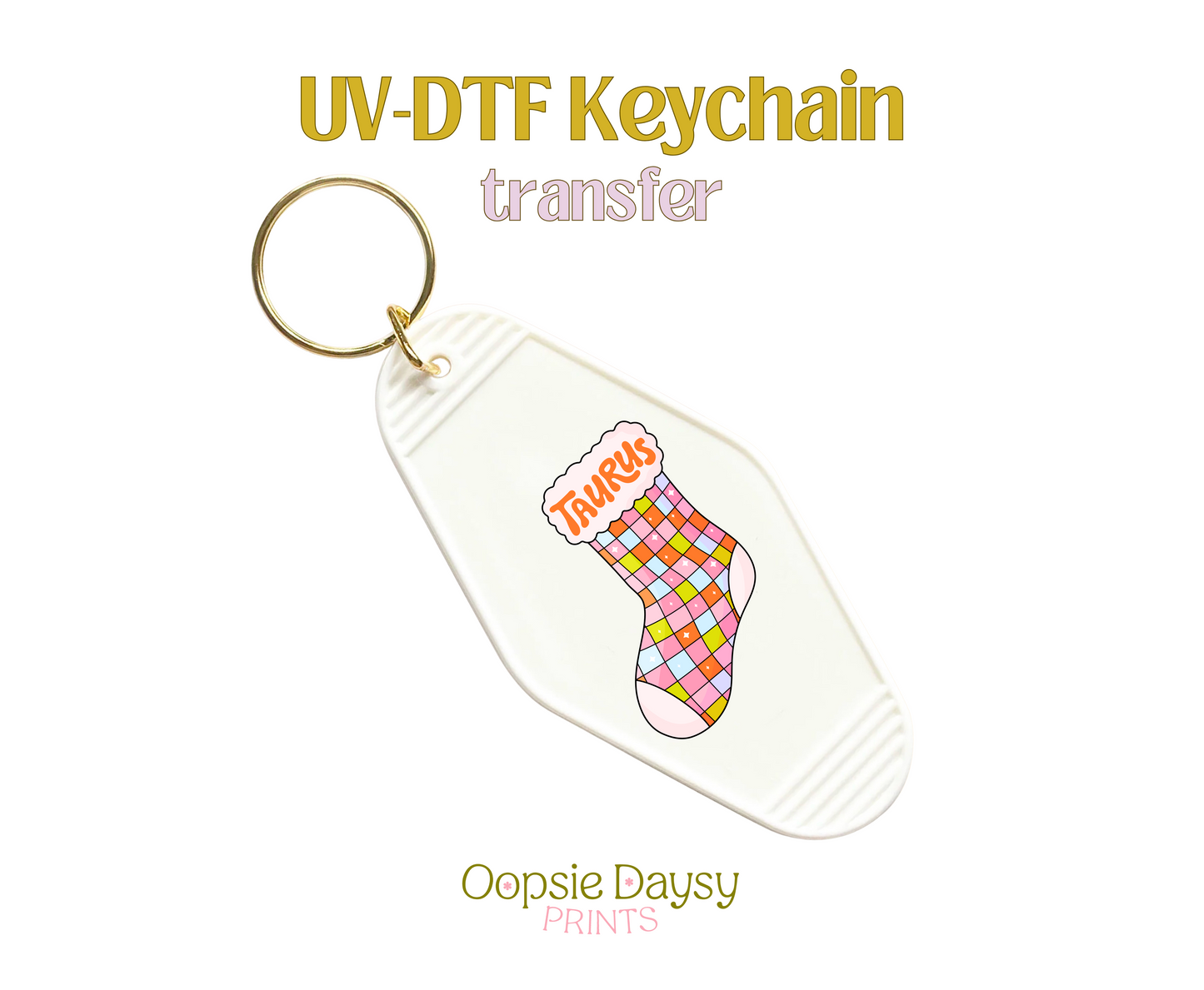 Taurus Stocking UV-DTF Keychain