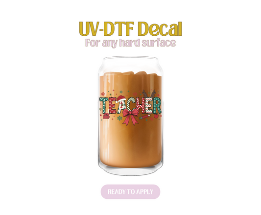 Teacher Christmas Cheer UV-DTF Decal