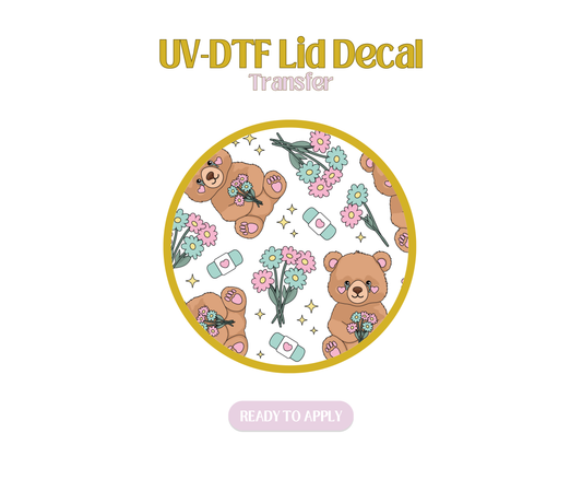 Crying Bear UV-DTF Lid Decal