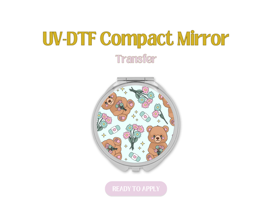 Crying Bear UV-DTF Compact Mirror