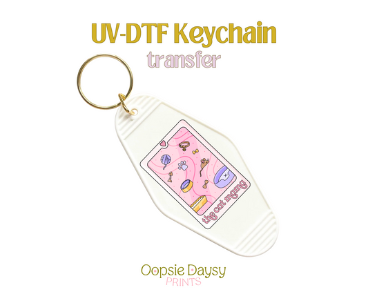 The Cat Mama Tarot UV-DTF Keychain