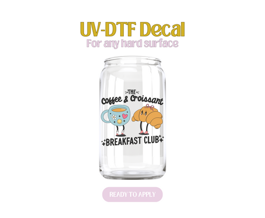 The Coffee & Croissant BF Club UV-DTF Decal