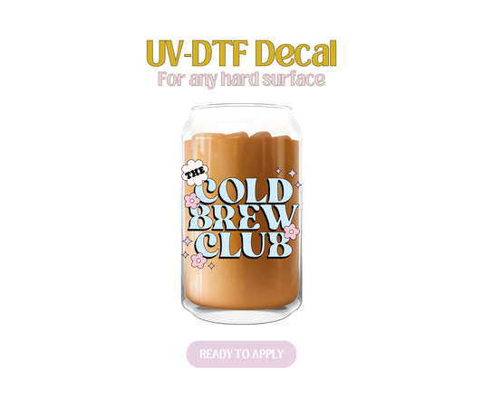 The Cold Brew Club Daisies UV-DTF Decal