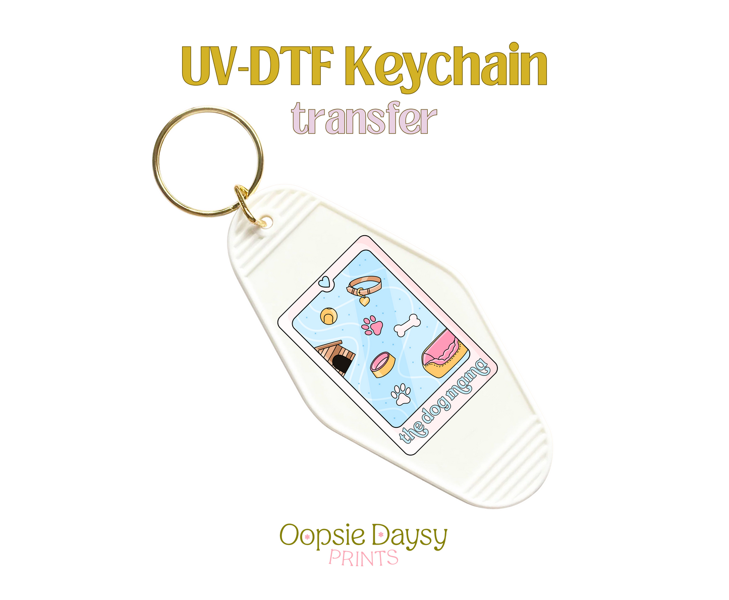 The Dog Mama Tarot UV-DTF Keychain