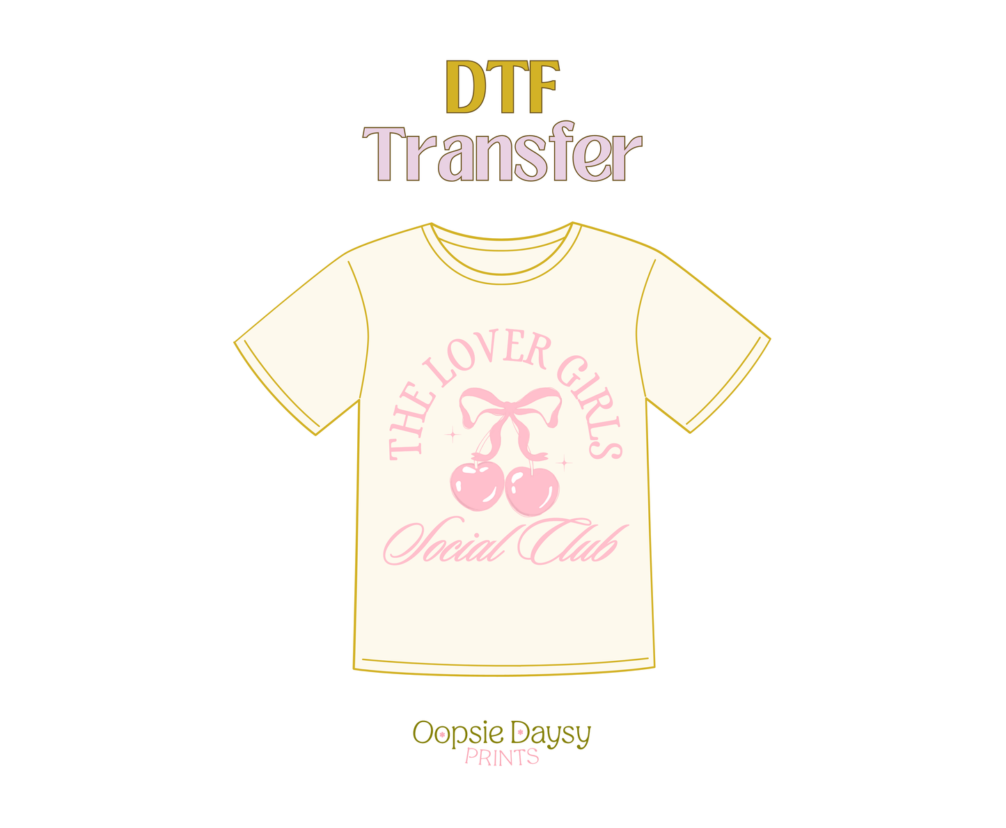 The Lover Girls Social Club Pink DTF Transfer