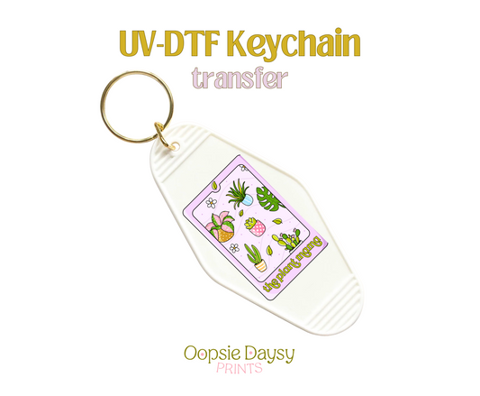 The Plant Mama Tarot UV-DTF Keychain