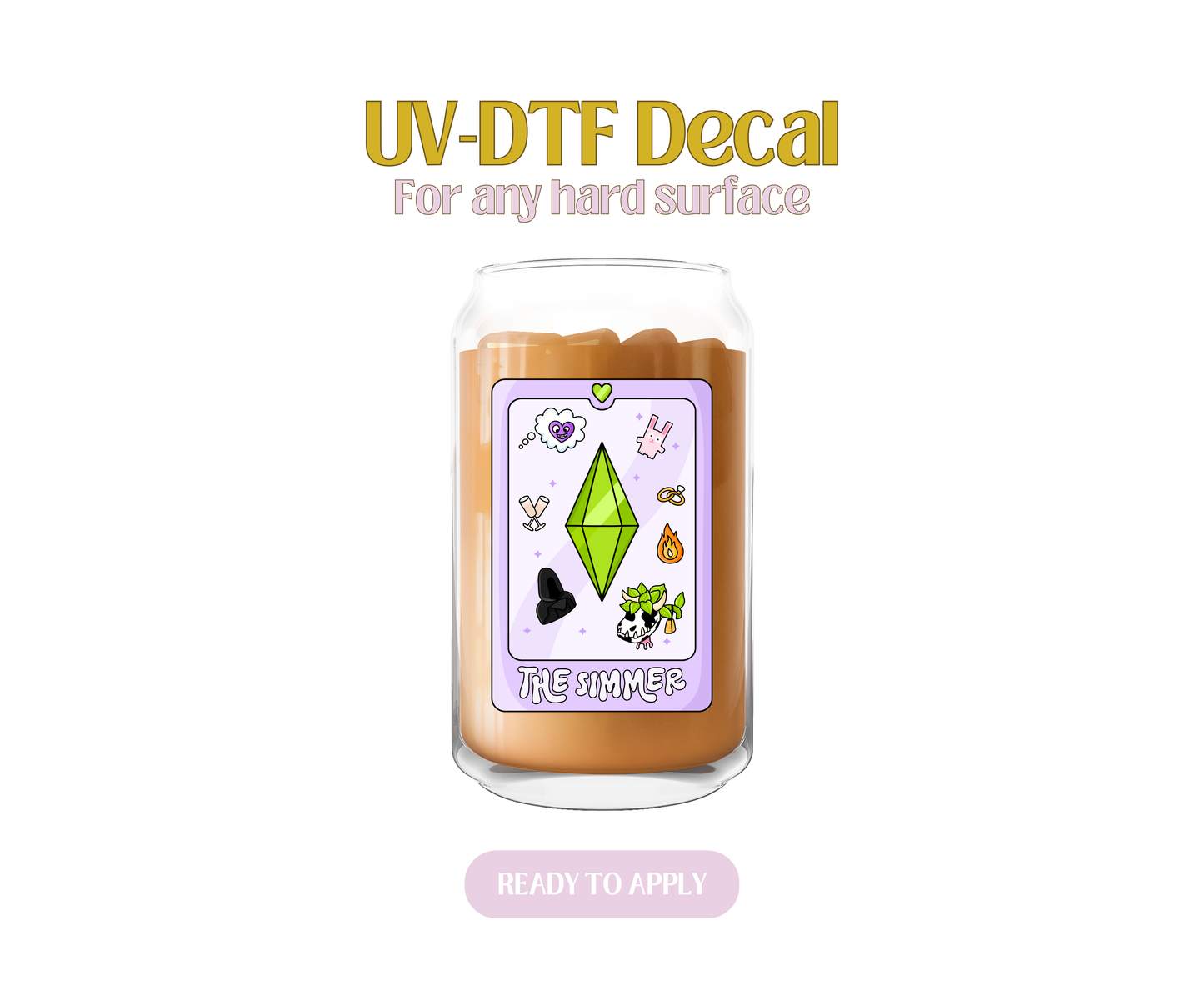 The Simmer Tarot UV-DTF Decal