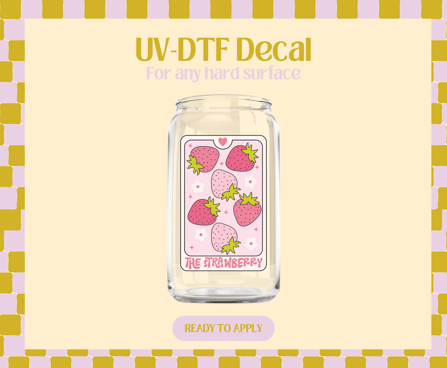 The Strawberry UV-DTF Decal