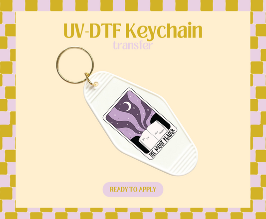 The night reader UV-DTF Keychain