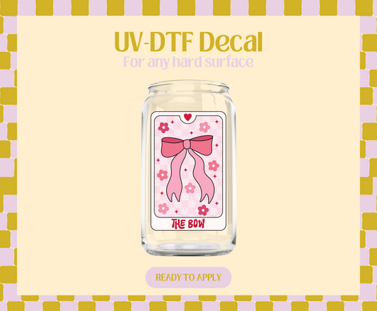 The Red Bow Label UV-DTF Decal