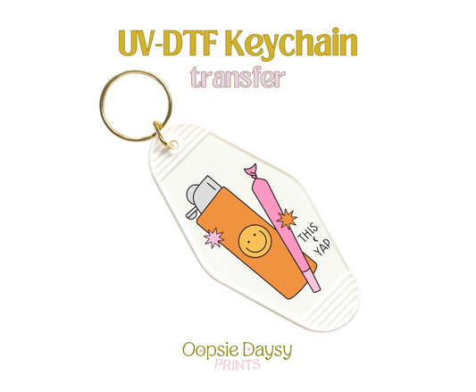 This & Yap Smiley  UV-DTF Keychain