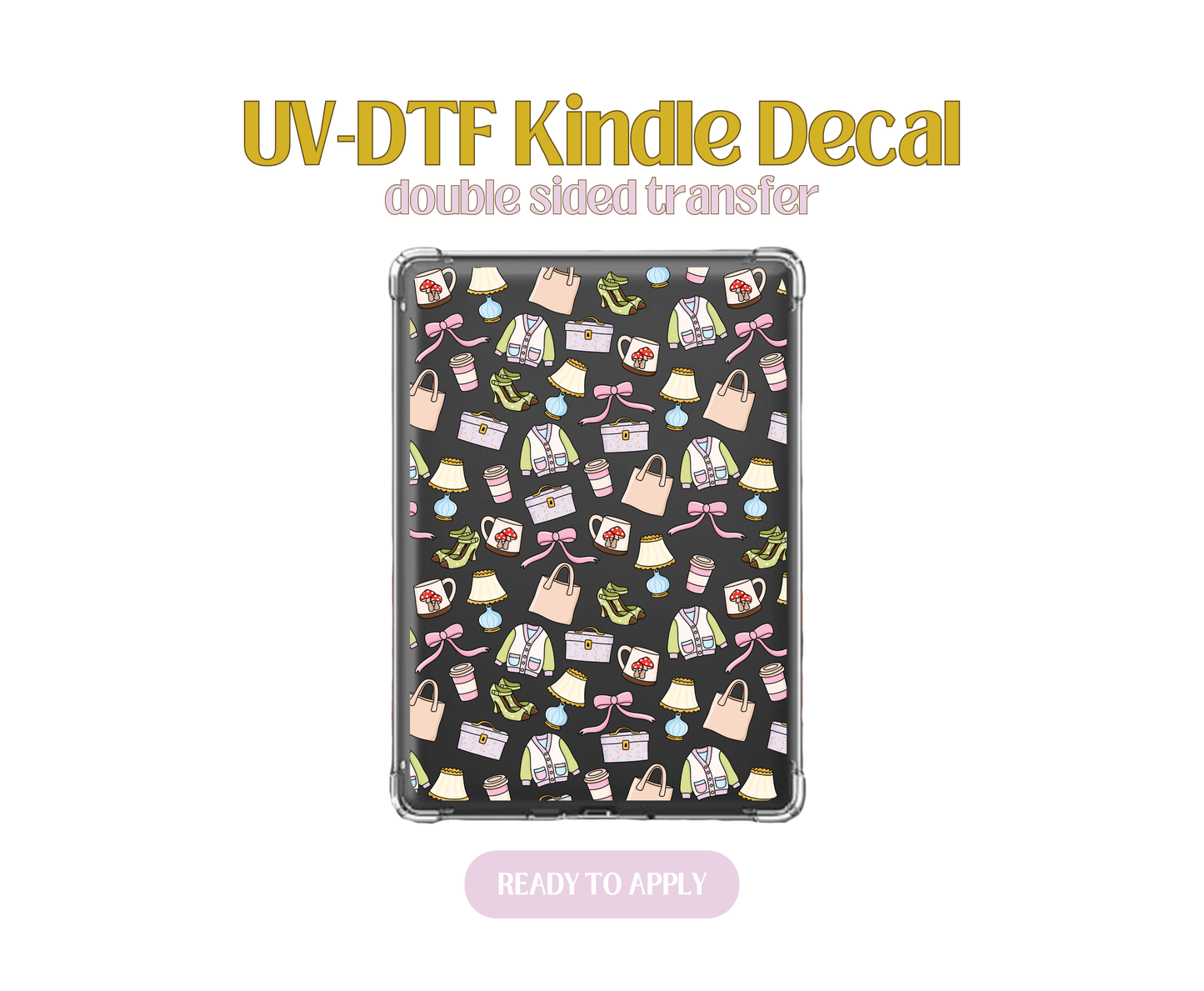 Thrifted UV-DTF Kindle Decals