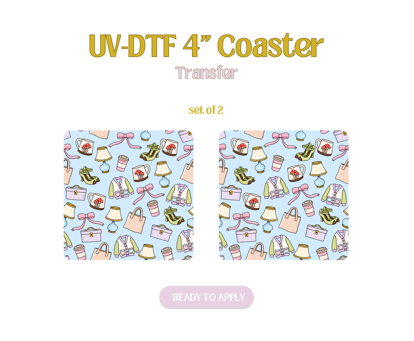 Thrifted UV-DTF 4" Coaster