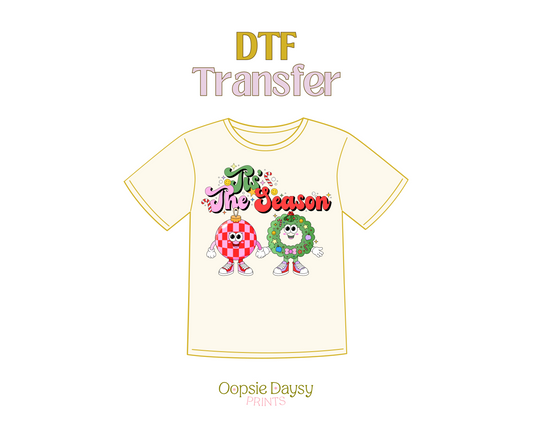 Tis The Season Retro Characters DTF Transfer