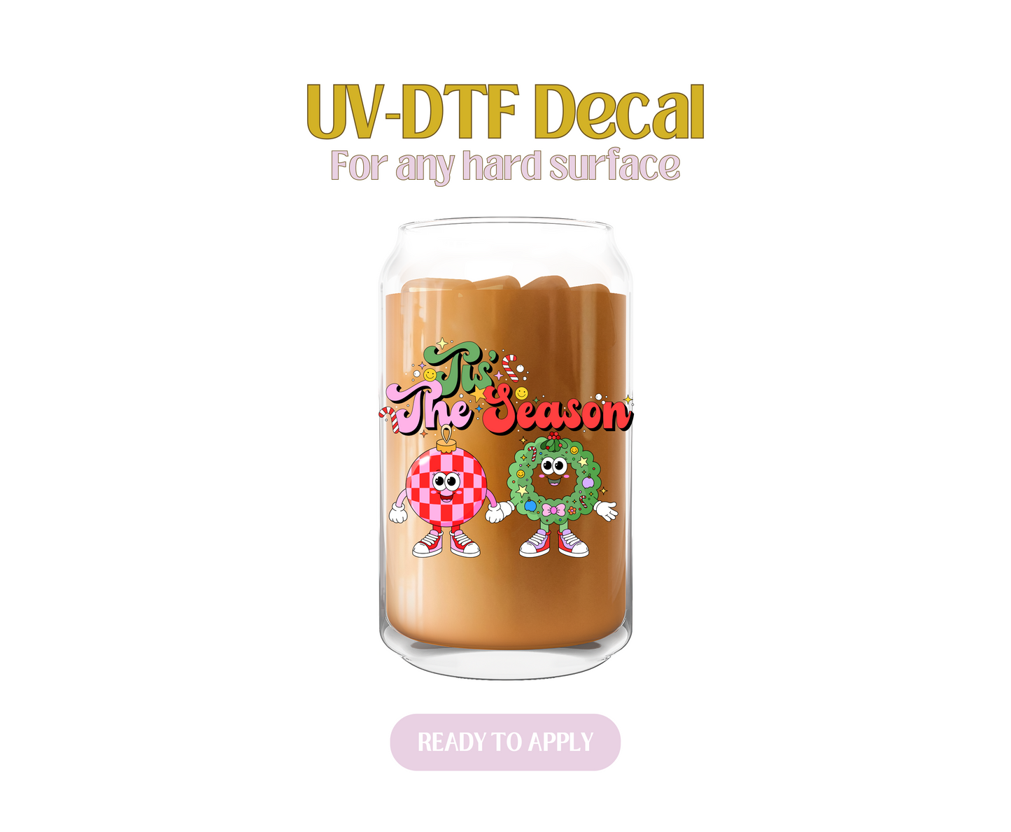 Tis the Season Retro Characters UV-DTF Decal