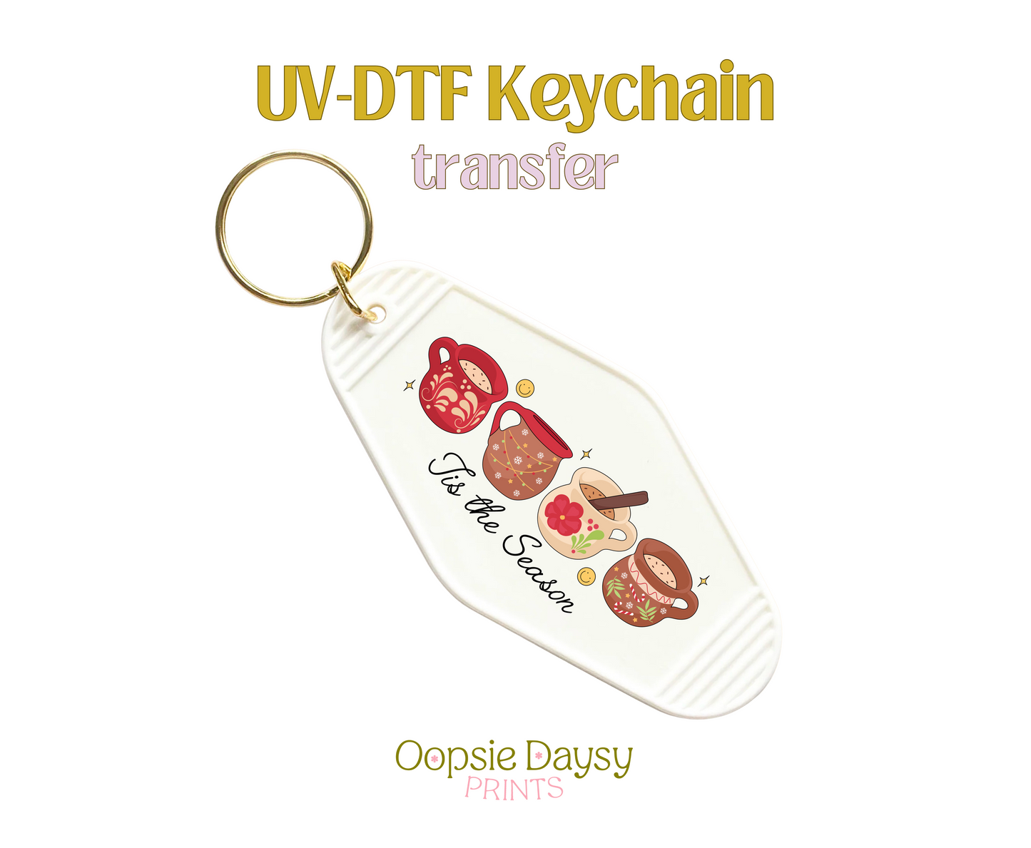 Tis The Season Jarros UV-DTF Keychain