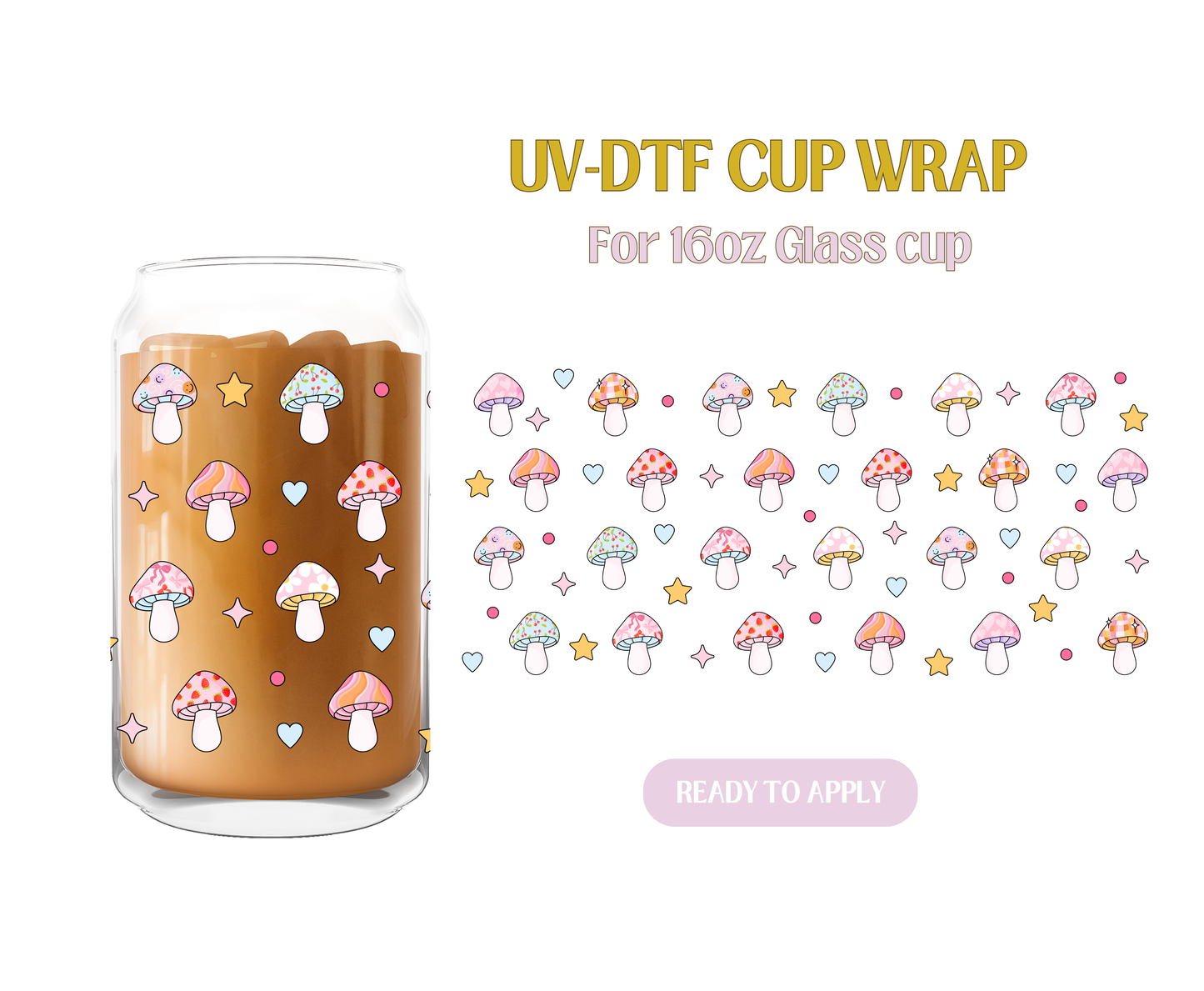 Trendy Mushrooms UV-DTF Wrap