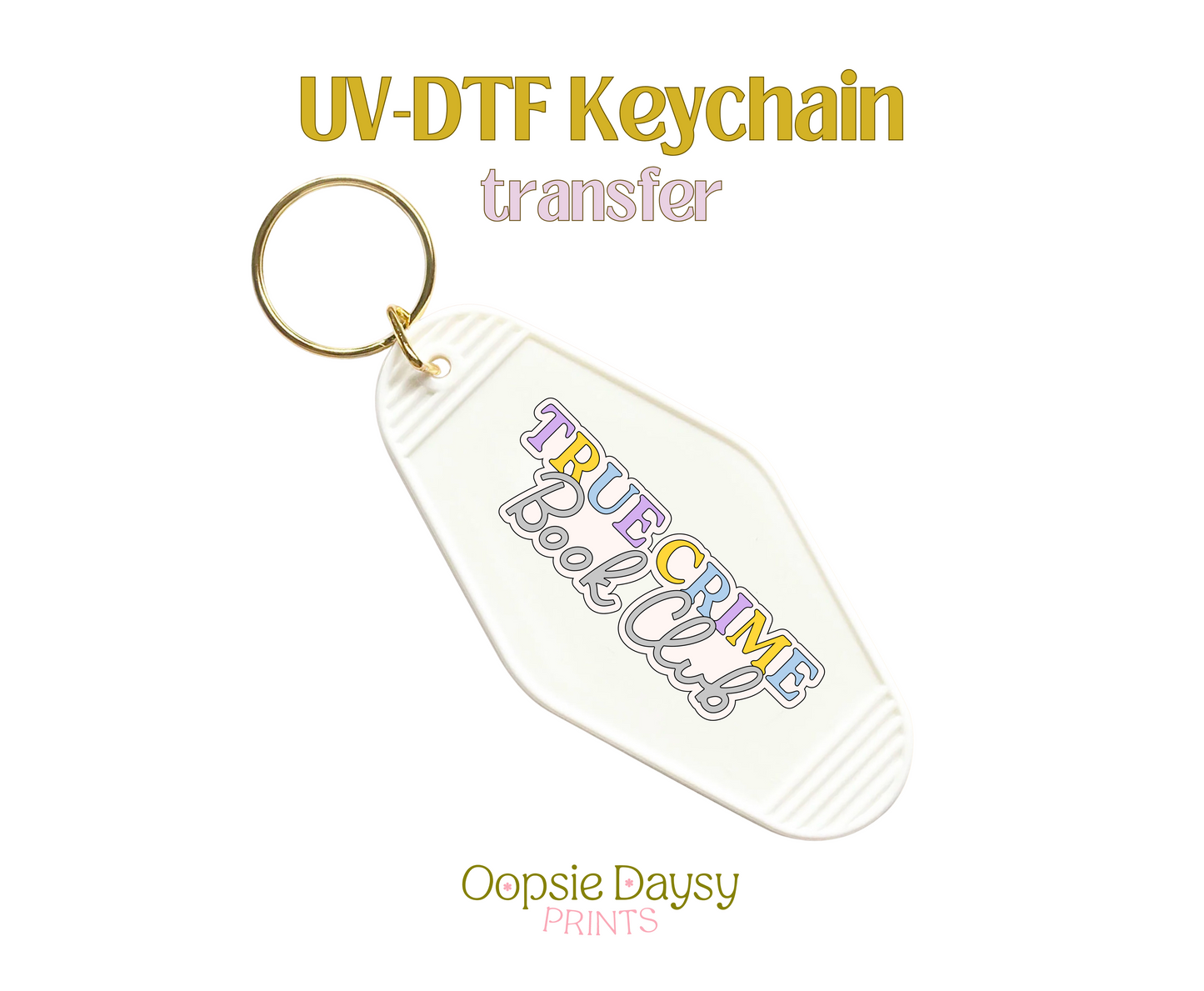 True Crime Book Club UV-DTF Keychain