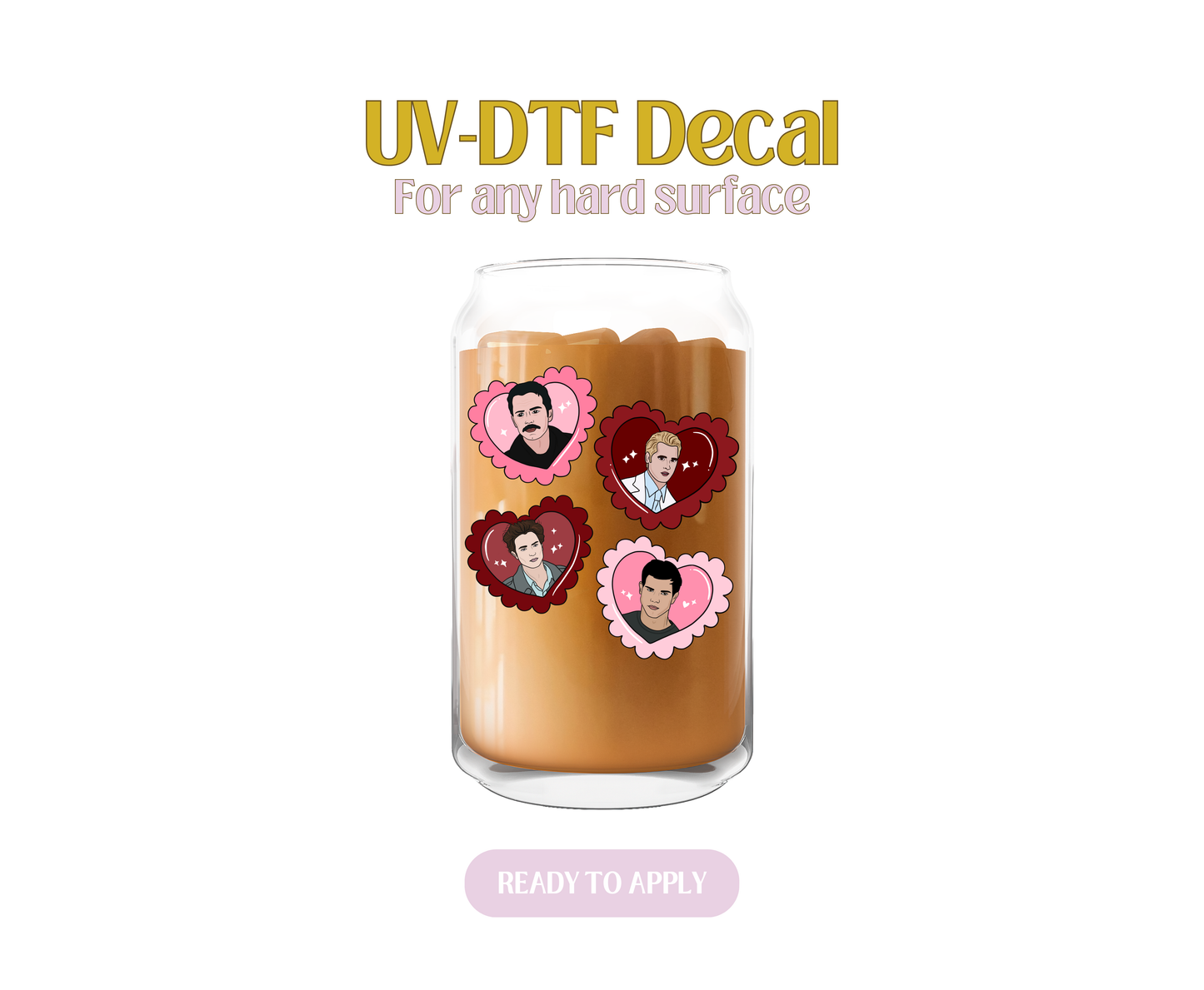Twilight Hearts UV-DTF Decal