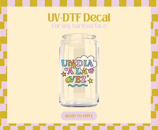 Un dia a la vez Retro UV-DTF Decal