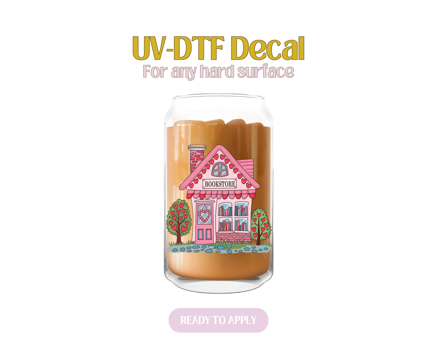 Valentines Bookstore UV-DTF Decal