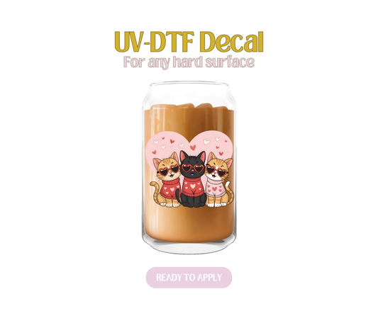 Valentines Cats UV-DTF Decal