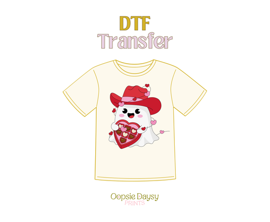 Valentines Ghostie Chocolates DTF Transfer