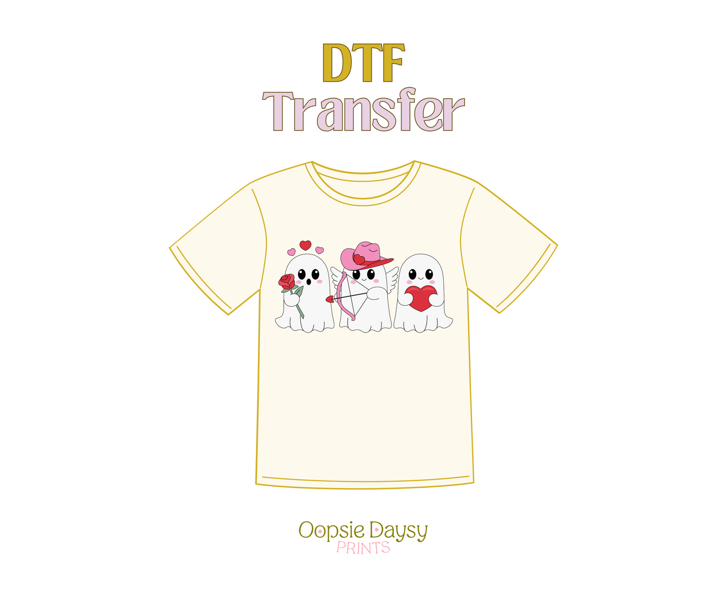 Valentines Love Ghosties DTF Transfer