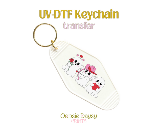 Valentines Love Ghosties UV-DTF Keychain