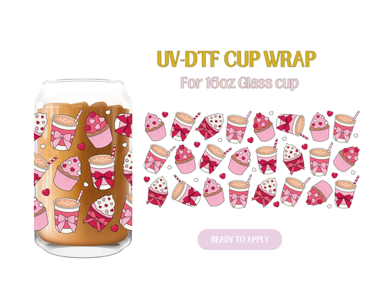 Valentines Sweets & Coffee UV-DTF Wrap