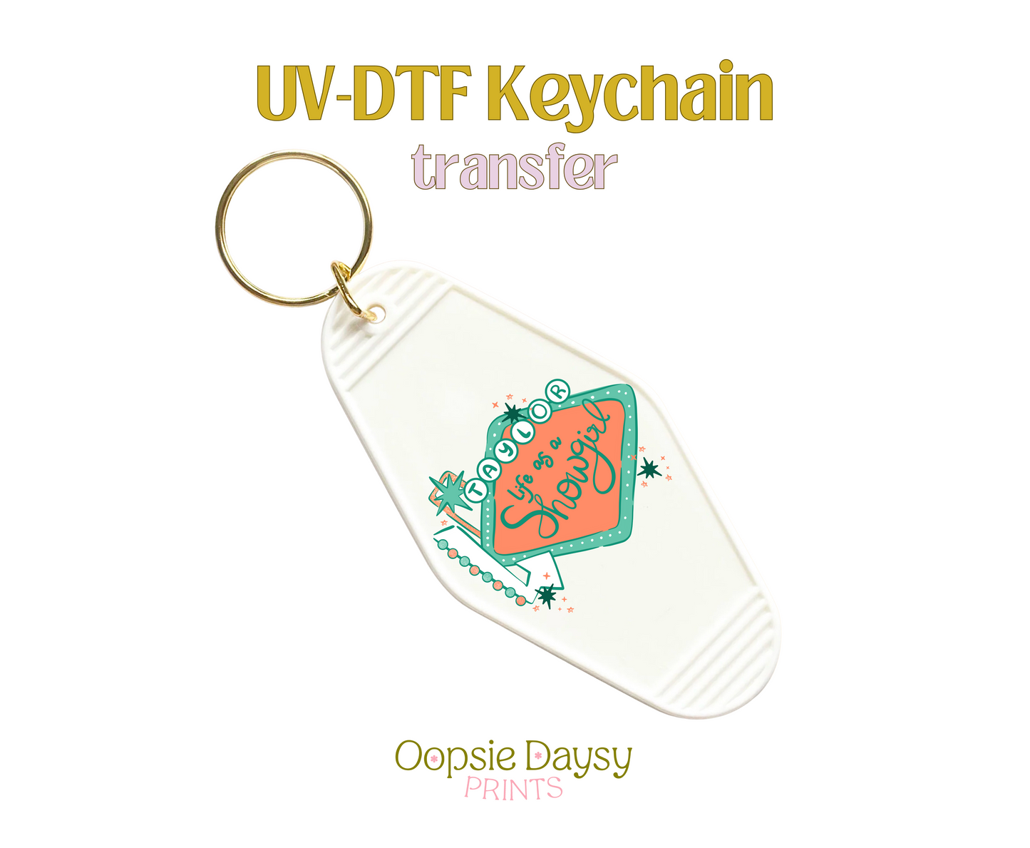 Showgirl Vegas UV-DTF Keychain