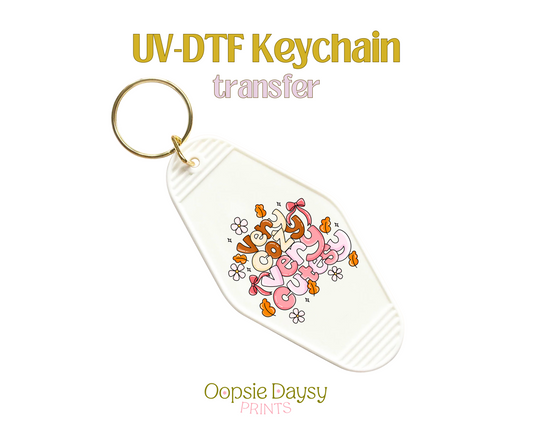 Very Cozy Very Cutesy UV-DTF Keychain