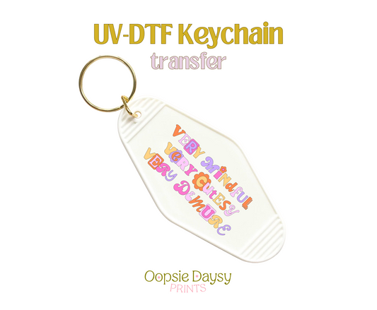 Very Demure UV-DTF Keychain