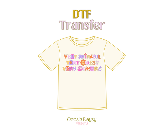 Very Demure DTF Transfer