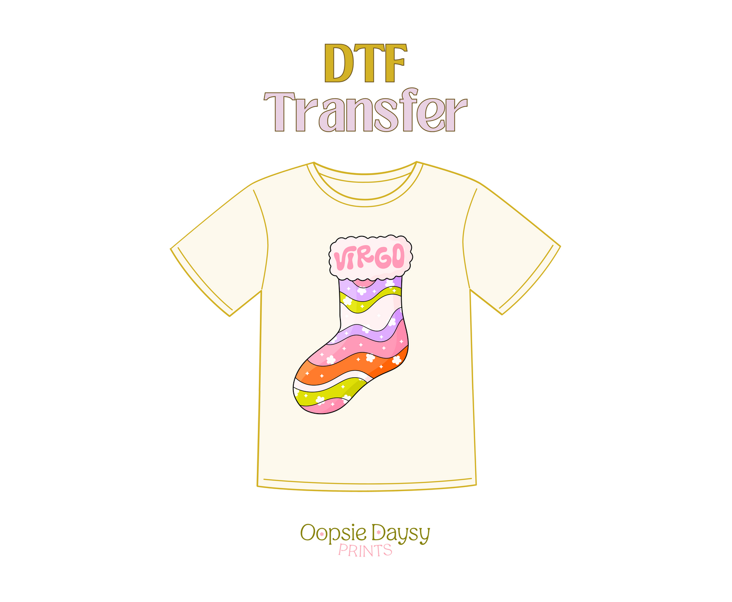 Virgo Stocking DTF Transfer