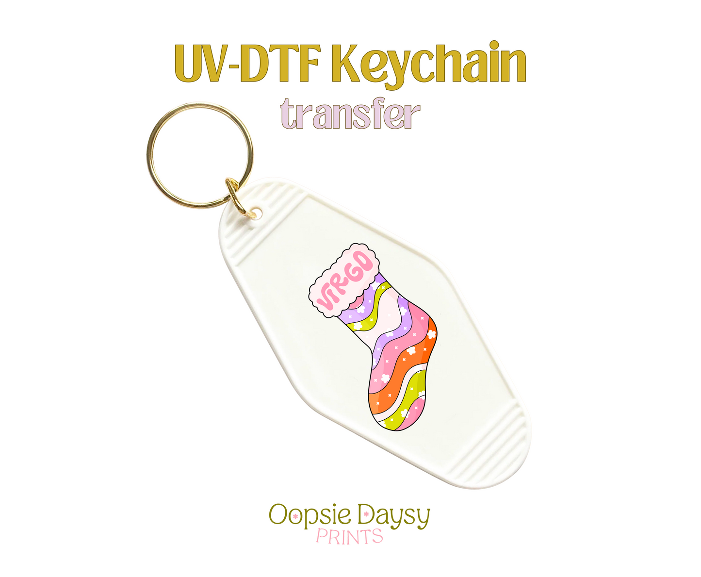 Virgo Stocking UV-DTF Keychain